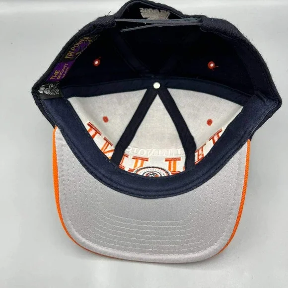 Vintage Illinois Fighting Illini Hat Men Orange‎ Starter Tri Power Snap Back Cap